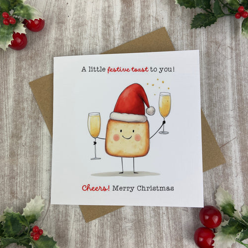A Little Festive Toast Christmas Card-The Persnickety Co