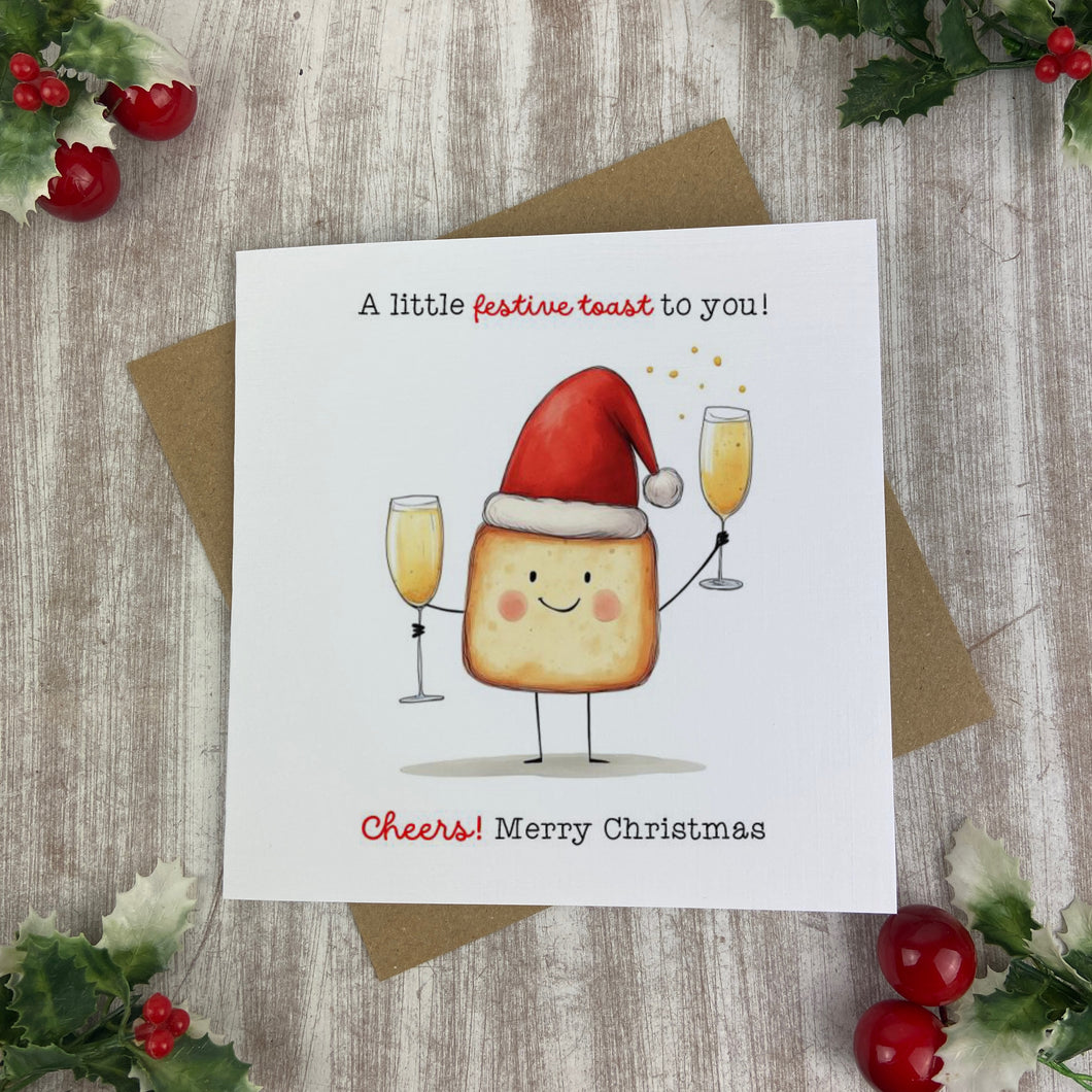 A Little Festive Toast Christmas Card-The Persnickety Co