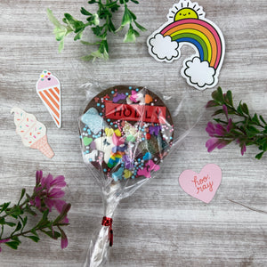 Personalised Unicorn Chocolate Lollipop