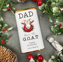 Load image into Gallery viewer, Personalised G.O.A.T Chocolate Bar
