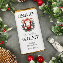 Load image into Gallery viewer, Personalised G.O.A.T Chocolate Bar
