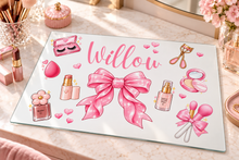 Load image into Gallery viewer, Glass Makeup Board Personalised

