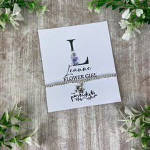 Load image into Gallery viewer, Flower Girl Bracelet with Flower Charm
