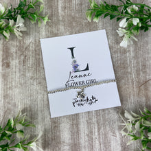 Load image into Gallery viewer, Flower Girl Bracelet with Flower Charm
