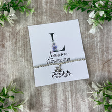 Load image into Gallery viewer, Flower Girl Bracelet with Flower Charm
