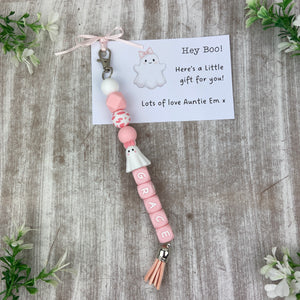 Personalised Ghost Keychain - Custom Name
