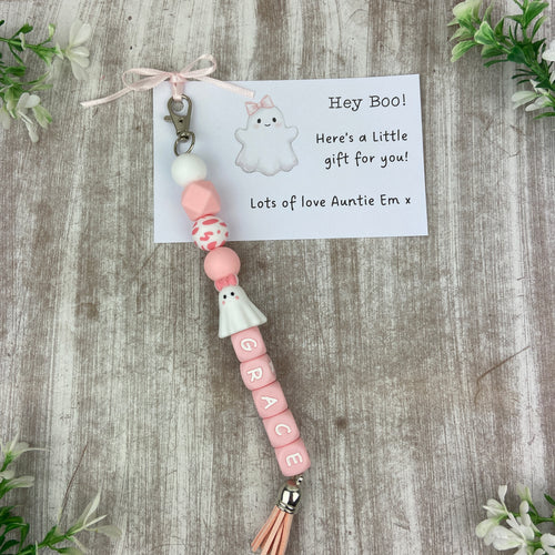 Personalised Ghost Keychain - Custom Name-The Persnickety Co