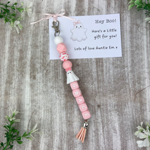 Personalised Ghost Keychain - Custom Name