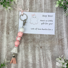 Load image into Gallery viewer, Pink Ghost Keychain
