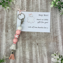 Load image into Gallery viewer, Pink Ghost Keychain
