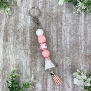 Pink Ghost Keychain