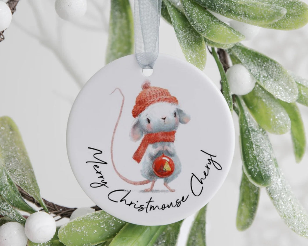 Personalised Christmouse Hanging Decoration-The Persnickety Co