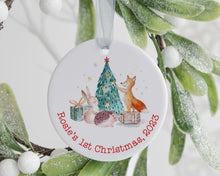 Load image into Gallery viewer, Woodland Friends 1st Christmas Hanging Decoration-The Persnickety Co
