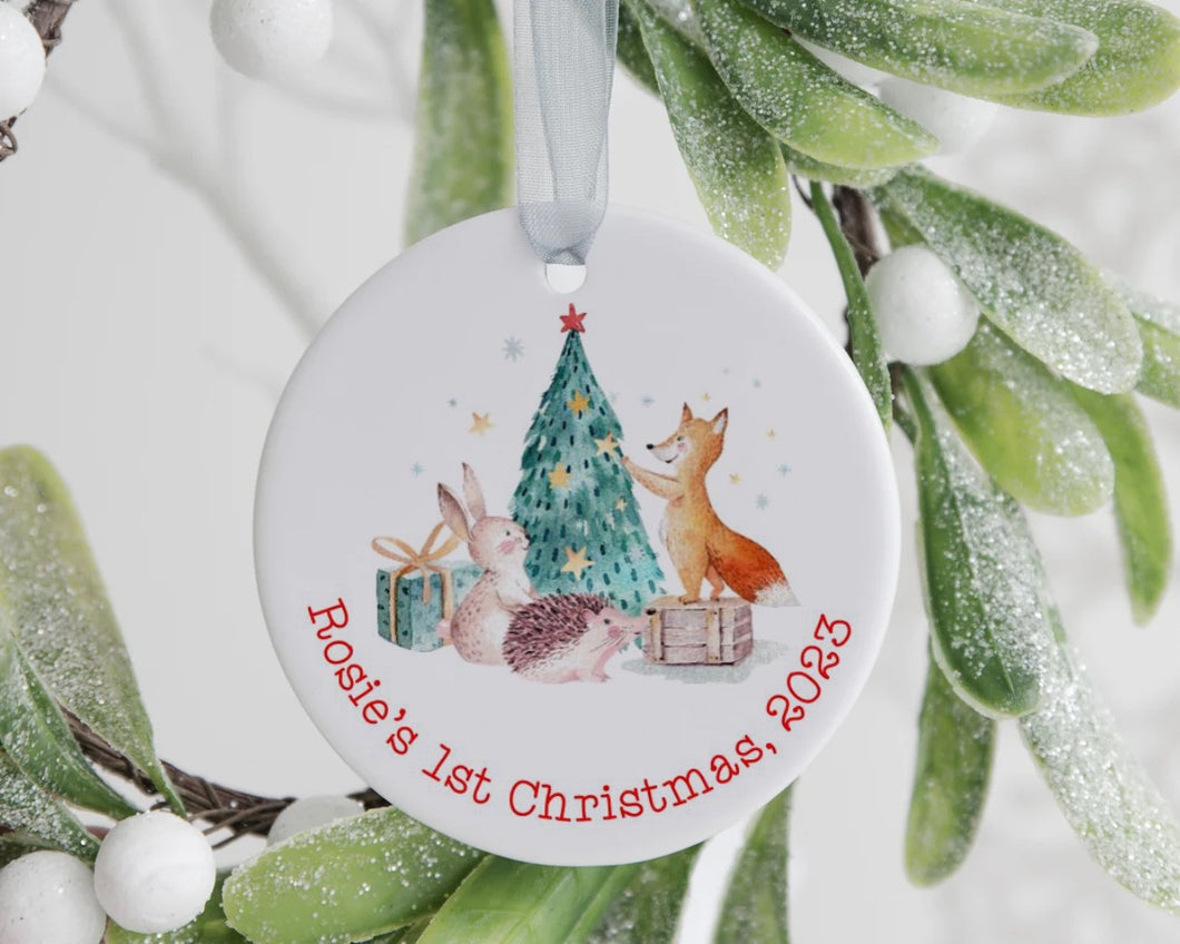 Woodland Friends 1st Christmas Hanging Decoration-The Persnickety Co
