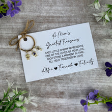 Load image into Gallery viewer, Personalised Mum Keyring with Birthstone Charms
