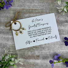 Load image into Gallery viewer, Personalised Mum Keyring with Birthstone Charms
