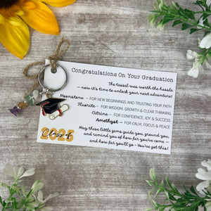 Graduation Crystal Keyring
