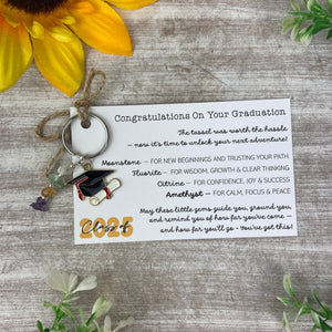 Graduation Crystal Keyring