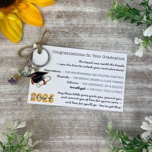 Graduation Crystal Keyring