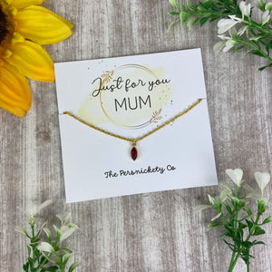 Just For You Mum - Birthstone Necklace