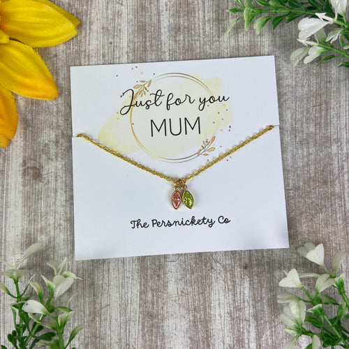 Just For You Mum - Birthstone Necklace-The Persnickety Co
