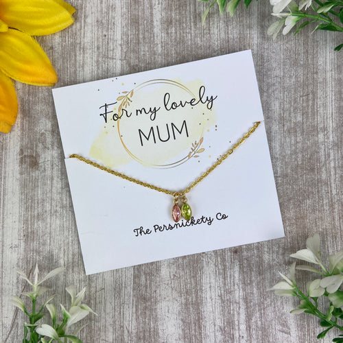 For My Lovely Mum - Birthstone Necklace-The Persnickety Co
