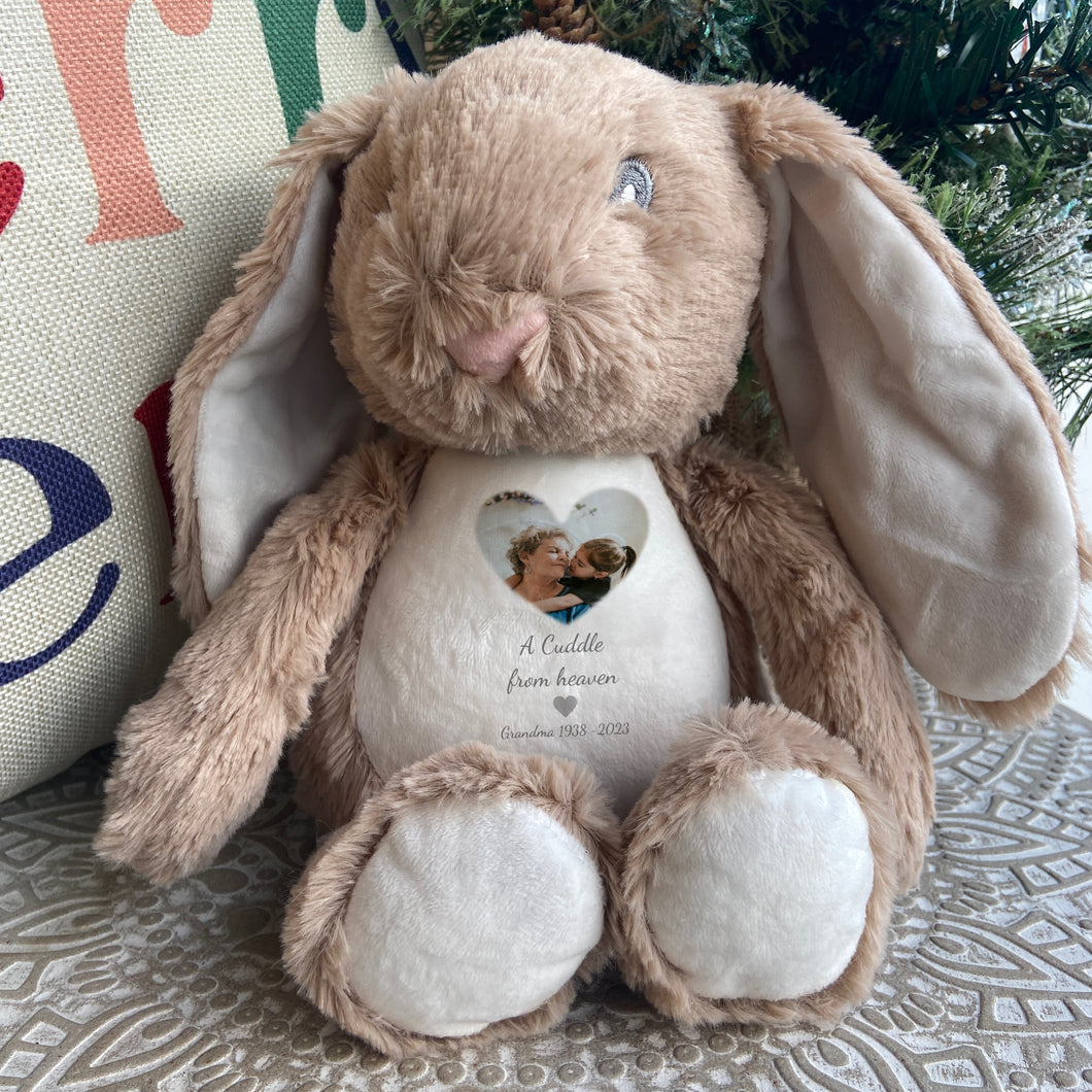 Memory Photo Teddy, In Memory Gift, Bereavement Gift ,Memorial ,Keepsake Present, Memorial Photo Gift, Memory Teddy Bear, Sympathy (Copy)-The Persnickety Co