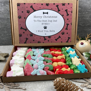 Merry Christmas Personalised Dog Mum/Dad Sweet box-The Persnickety Co