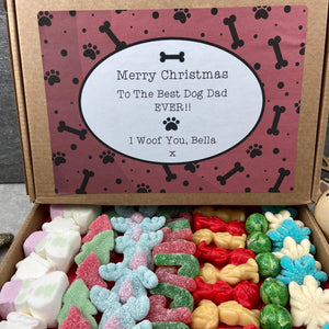 Merry Christmas Personalised Dog Mum/Dad Sweet box