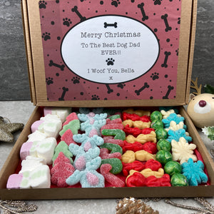 Merry Christmas Personalised Dog Mum/Dad Sweet box