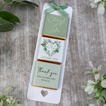 Load image into Gallery viewer, Personalised Sage Green Botanical Wedding Favours

