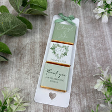 Load image into Gallery viewer, Personalised Sage Green Botanical Wedding Favours
