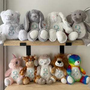 Personalised 'Happy Birthday' Rainbow Soft Toy