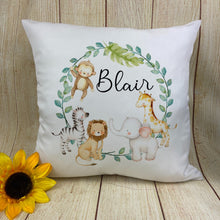 Load image into Gallery viewer, Personalised Jungle Cushion-The Persnickety Co
