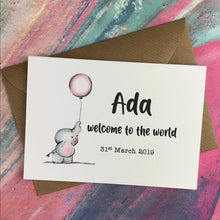 Load image into Gallery viewer, Personalised Welcome To The World Baby Girl Card-9-The Persnickety Co
