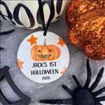 Personalised 1st Halloween Hanging Decoration-2-The Persnickety Co