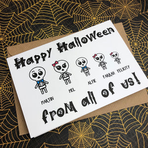 Happy Halloween Personalised Skeleton Card-3-The Persnickety Co