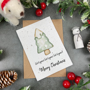 Snowy Christmas Tree Plantable Seed Card