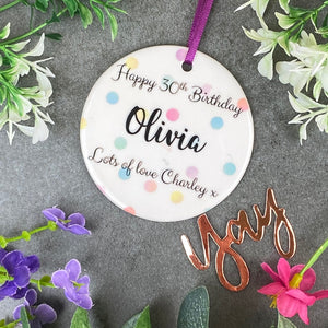 Personalised 30th Birthday Hanging Decoration-9-The Persnickety Co
