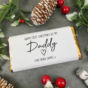 First Christmas As My Daddy - Personalised Chocolate Bar
