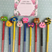 Load image into Gallery viewer, Happy Day Animal Rubber Topped Pencil-3-The Persnickety Co
