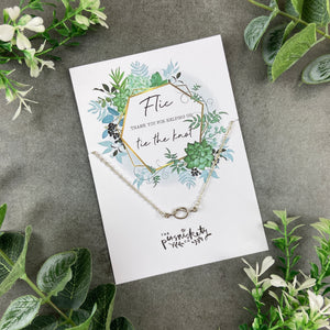 Wedding Knot Necklace Fern Design