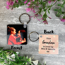 Load image into Gallery viewer, This Grandma Is Loved By Photo Keyring-The Persnickety Co
