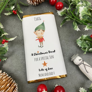 Son Christmas Gift - Personalised Chocolate Bar
