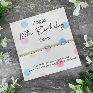 Happy 18th Birthday Beaded Bracelet-2-The Persnickety Co