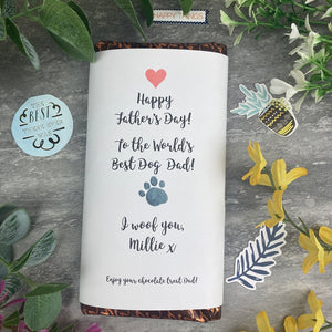 Best Dog Dad Father's Day Personalised Chocolate Bar-The Persnickety Co
