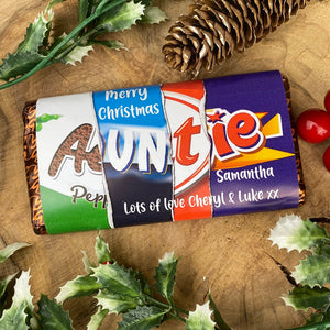 Personalised Christmas Auntie Chocolate Bar-4-The Persnickety Co