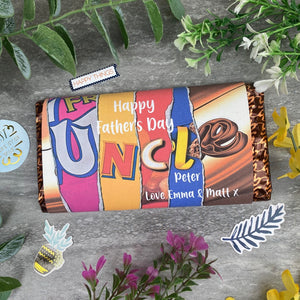 Happy Father's Day Uncle Personalised Chocolate Bar-The Persnickety Co