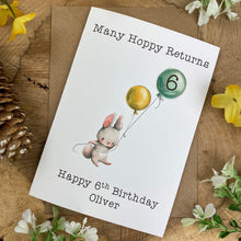 Load image into Gallery viewer, Many Hoppy Returns Personalised Card-6-The Persnickety Co
