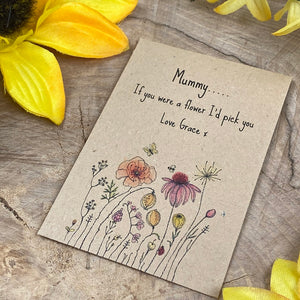 Mummy If You Were A Flower Mini Kraft Envelope with Wildflower Seeds-4-The Persnickety Co